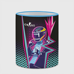 Кружка 3D Неоновый гонщик скин CS:GO, цвет: 3D-небесно-голубой кант — фото 2