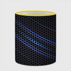 Кружка 3D СТАЛЬНАЯ СЕТКА НЕОН STEEL MESH NEON, цвет: 3D-желтый кант — фото 2