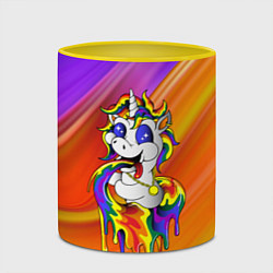 Кружка 3D Единорог Unicorn Rainbow Z, цвет: 3D-белый + желтый — фото 2
