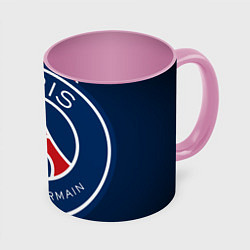 Кружка 3D Paris Saint-Germain PSG, цвет: 3D-белый + розовый