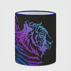 Кружка 3D Tiger Neon, цвет: 3D-синий кант — фото 2