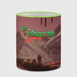 Кружка 3D Terraria Тэррария, цвет: 3D-светло-зеленый кант — фото 2
