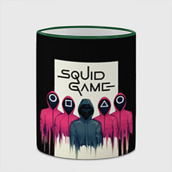 Кружка 3D Squid Game: Отряд стражей, цвет: 3D-зеленый кант — фото 2