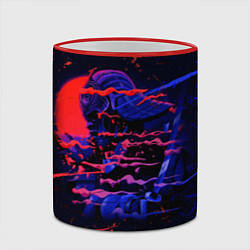 Кружка 3D Neon Samurai Неоновый Самурай, цвет: 3D-красный кант — фото 2