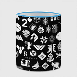 Кружка 3D DESTINY 2 PATTERN GAME LOGO ДЕСТИНИ 2 ПАТТЕРН СИМВ, цвет: 3D-небесно-голубой кант — фото 2
