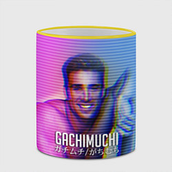 Кружка 3D Билли Херрингтон: Гачимучи Глитч, цвет: 3D-желтый кант — фото 2