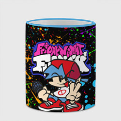 Кружка 3D FRIDAY NIGHT FUNKIN БРЫЗГИ КРАСОК, ГЕРОЙ, цвет: 3D-небесно-голубой кант — фото 2