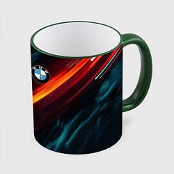 Кружка 3D BMW M PERFORMANCE NEON БМВ М НЕОН, цвет: 3D-зеленый кант