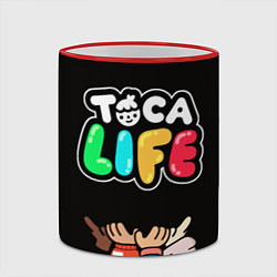 Кружка 3D Toca Life: Friends, цвет: 3D-красный кант — фото 2