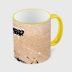 Кружка 3D Linkin Park Рок Группа Линкин Парк, цвет: 3D-желтый кант