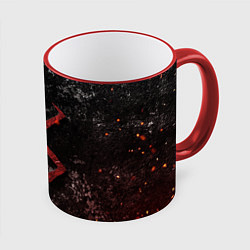 Кружка 3D BERSERK LOGO GRUNGE RED, цвет: 3D-красный кант