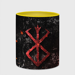 Кружка 3D BERSERK LOGO GRUNGE RED, цвет: 3D-белый + желтый — фото 2