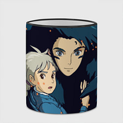 Кружка 3D Ходячий замок Софи и Хаул летят, цвет: 3D-черный кант — фото 2