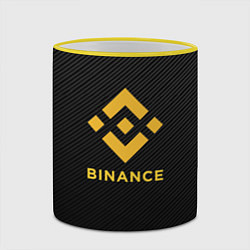 Кружка 3D БИНАНС ЛОГО CARBON BINANCE LOGO, цвет: 3D-желтый кант — фото 2