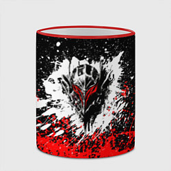 Кружка 3D Берсерк: Брызги красок, цвет: 3D-красный кант — фото 2