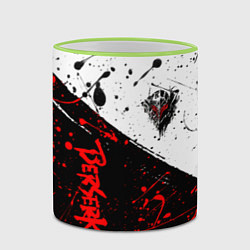 Кружка 3D Berserk: Черная маска, цвет: 3D-светло-зеленый кант — фото 2
