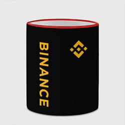 Кружка 3D БИНАНС ЛОГО КАРБОН BINANCE LOGO, цвет: 3D-красный кант — фото 2