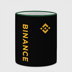 Кружка 3D БИНАНС ЛОГО КАРБОН BINANCE LOGO, цвет: 3D-зеленый кант — фото 2