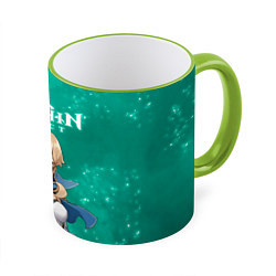 Кружка 3D ДЖИНН ИЗ МОНДШТАДТА JEAN, цвет: 3D-светло-зеленый кант