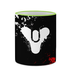Кружка 3D DESTINY 2 RED & WHITE PATTERN LOGO, цвет: 3D-светло-зеленый кант — фото 2