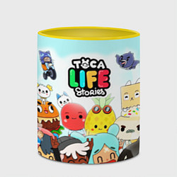 Кружка 3D Toca Boca Тока Бока все персонажи, цвет: 3D-белый + желтый — фото 2