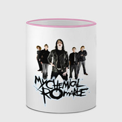 Кружка 3D Участники группы My Chemical Romance, цвет: 3D-розовый кант — фото 2