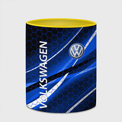 Кружка 3D VOLKSWAGEN LOGO SPORT, цвет: 3D-белый + желтый — фото 2
