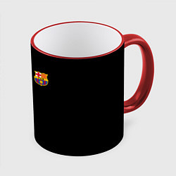 Кружка 3D FC BARCA BLACK STYLE, цвет: 3D-красный кант