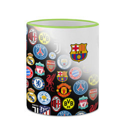 Кружка 3D FC BARCELONA LOGOBOMBING, цвет: 3D-светло-зеленый кант — фото 2