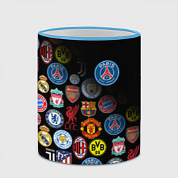 Кружка 3D PSG LOGOBOMBING, цвет: 3D-небесно-голубой кант — фото 2