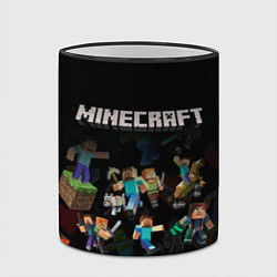 Кружка 3D МАЙНКРАФТ ПАТТЕРН ПЕРСОНАЖИ ИГРЫ, цвет: 3D-черный кант — фото 2
