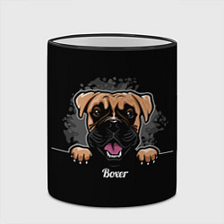 Кружка 3D Боксёр Boxer, цвет: 3D-черный кант — фото 2