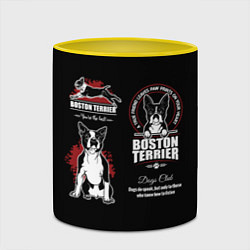 Кружка 3D Бостон-Терьер Boston Terrier, цвет: 3D-белый + желтый — фото 2