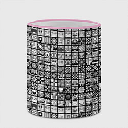 Кружка 3D Геометри Даш паттерн Geometry Dash, цвет: 3D-розовый кант — фото 2