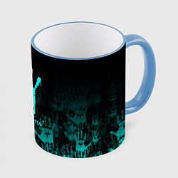 Кружка 3D WE KNOW NEON LOGO, цвет: 3D-небесно-голубой кант