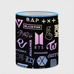 Кружка 3D K-pop лого исполнителей, цвет: 3D-небесно-голубой кант — фото 2