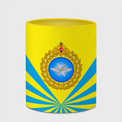 Кружка 3D Большая эмблема ВВС РФ, цвет: 3D-белый + желтый — фото 2