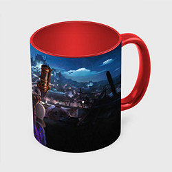 Кружка 3D Jinx LoL Arcane, цвет: 3D-белый + красный