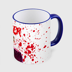 Кружка 3D Декстер Dexter, цвет: 3D-синий кант