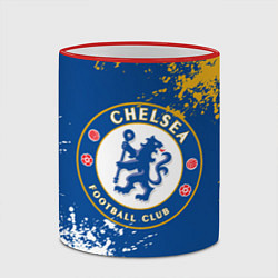 Кружка 3D ЧЕЛСИ, БРЫЗГИ КРАСОК, цвет: 3D-красный кант — фото 2