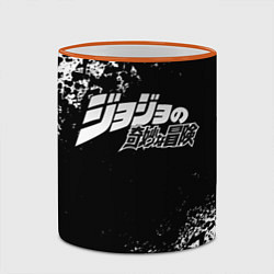 Кружка 3D JOJOS BIZARRE ADVENTURE БРЫЗГИ КРАСОК СИМВОЛЫ, цвет: 3D-оранжевый кант — фото 2