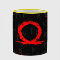 Кружка 3D GOD OF WAR CRATOS LOGO, цвет: 3D-желтый кант — фото 2