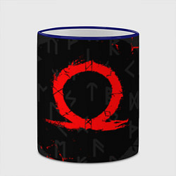 Кружка 3D GOD OF WAR CRATOS LOGO, цвет: 3D-синий кант — фото 2