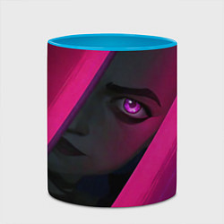 Кружка 3D Jinx Arcane League of Legends, цвет: 3D-белый + небесно-голубой — фото 2