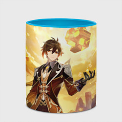 Кружка 3D Zhongli Order, цвет: 3D-белый + небесно-голубой — фото 2