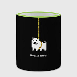 Кружка 3D UNDERTALE DOG НА КАНАТЕ, цвет: 3D-светло-зеленый кант — фото 2