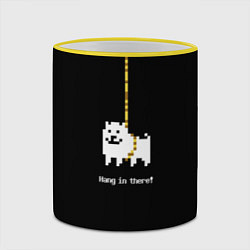 Кружка 3D UNDERTALE DOG НА КАНАТЕ, цвет: 3D-желтый кант — фото 2