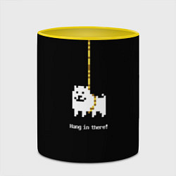 Кружка 3D UNDERTALE DOG НА КАНАТЕ, цвет: 3D-белый + желтый — фото 2