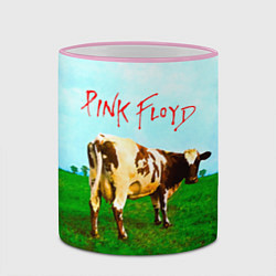 Кружка 3D Atom Heart Mother - Pink Floyd, цвет: 3D-розовый кант — фото 2