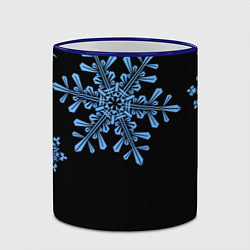 Кружка 3D Минималистичные Снежинки, цвет: 3D-синий кант — фото 2